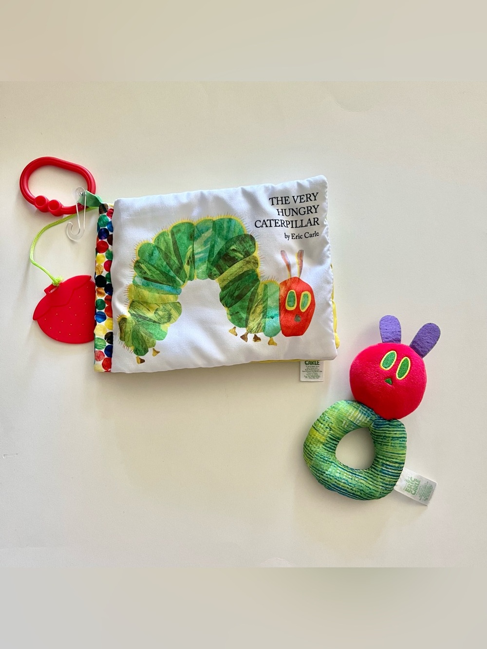 Eric Carle Very Hungry Caterpillar Fabric Crinkle Book & Rattle baby toys